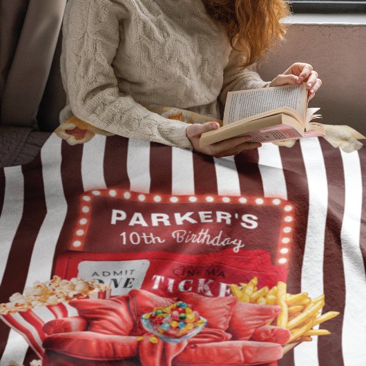 スタイルで寄り添う：映画ナイトシネマ誕生日 フリースブランケット