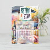 スタイルで引退Iピクニック退職パーティー 招待状 (スタンド正面)