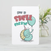 スタイルで貝殻を打つ時！カタツムリの日 招待状 (スタンド正面)