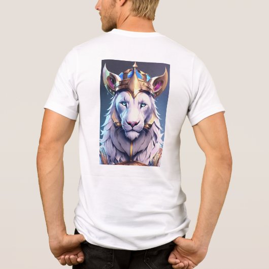 "スタイルで轟音：究極のライオンの柱 トライブレンドＴシャツ (裏面)