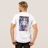 "スタイルで轟音:究極のライオンの柱 トライブレンドTシャツ (裏面全面)