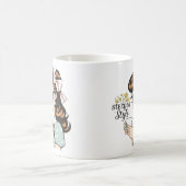 スタイルに浸かる華やかなレトロ茶の飲み物 コーヒーマグカップ (中央)