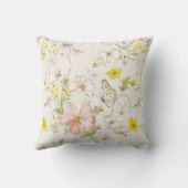 スタイルに蝶を持つ繊細な中国の花 クッション (裏面)