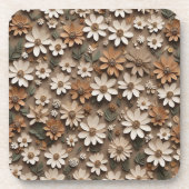 スタイルに集合した3Dの花ミニマル類 コースター (正面)