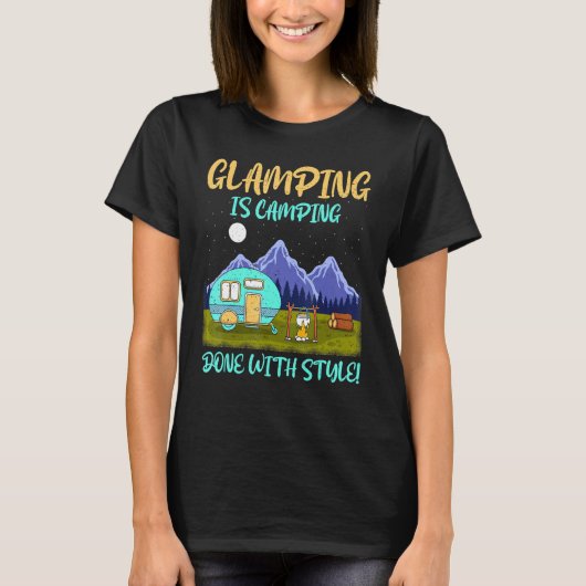スタイルのあるキャンピング RV Tシャツ (正面)