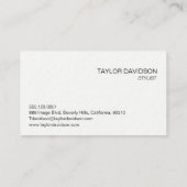 スタイルのエレガンス:ピンク、ブラック、ホワイトのビジネスCa 名刺 (裏面)