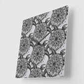 スタイルのカメパターン スクエア壁時計 (傾斜)