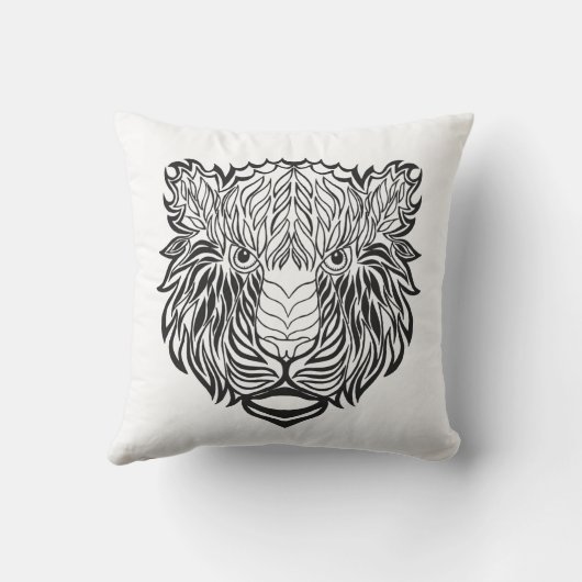 スタイルのトラの頭部 クッション (裏面)