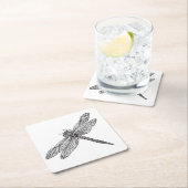 スタイルのトンボ スクエアペーパーコースター (インサイチュ)