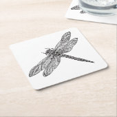 スタイルのトンボ スクエアペーパーコースター (アングル)