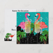 スタイルのパラダイスパーティー ブライトライツ - SRF 招待状 (正面/裏面)