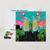 スタイルのパラダイスパーティー ブライトライツ - SRF 招待状 (正面/裏面)