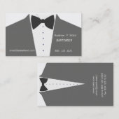 スタイルの人のスーツのモダンで高級なファッションの結婚 名刺 (正面/裏面)