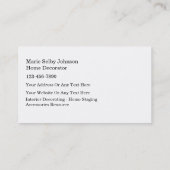 スタイルの名刺を飾ること 名刺 (裏面)