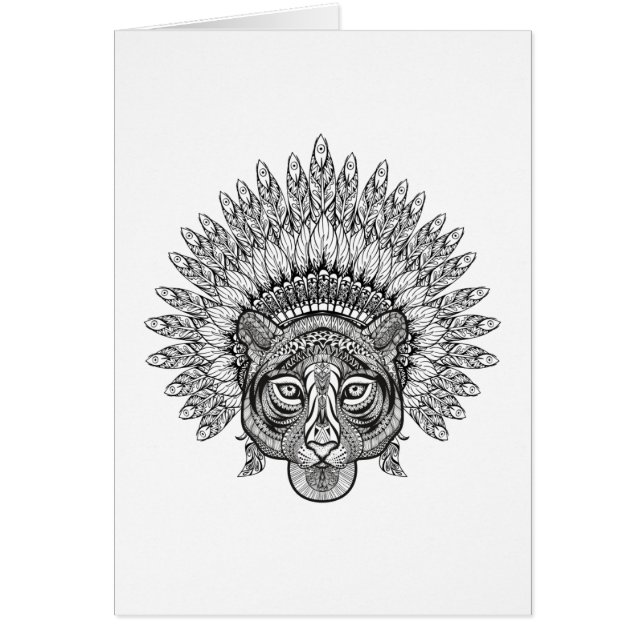 スタイルの手描きのトラ (正面)