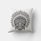 スタイルの手描きのトラ クッション (裏面)