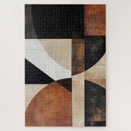 スタイルの暖色の幾何学的デザイン素朴 ジグソーパズル