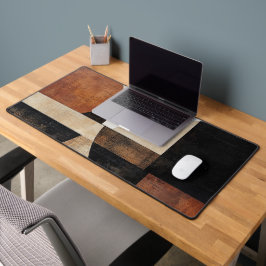 スタイルの暖色の幾何学的デザイン素朴 デスクマット