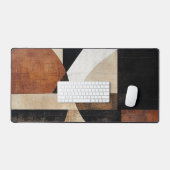 スタイルの暖色の幾何学的デザイン素朴 デスクマット (キーボード&マウス)