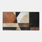 スタイルの暖色の幾何学的デザイン素朴 デスクマット (正面)