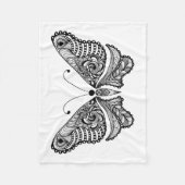 スタイルの蝶 フリースブランケット (正面)