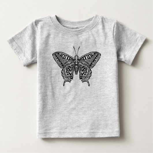 スタイルの蝶 ベビーTシャツ (正面)