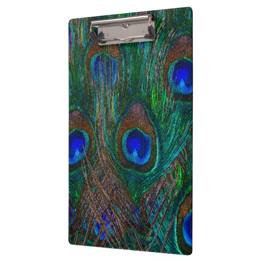 スタイルの装飾をエッチングする真夜中の孔雀の羽 クリップボード (左)