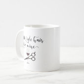 スタイルの髪をワインスタイリストおもしろいギフトに使う コーヒーマグカップ (正面左)