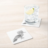 スタイルの鳥 スクエアペーパーコースター (インサイチュ)