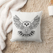 スタイルの黒いフクロウ クッション (ブランケット)