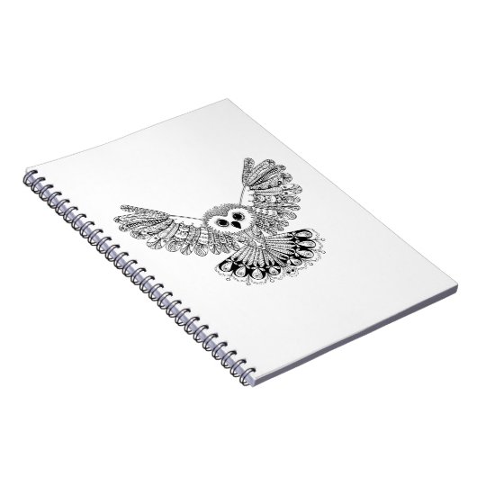 スタイルの黒いフクロウ ノートブック (右側)