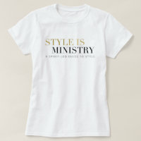 スタイルは大臣のTシャツです