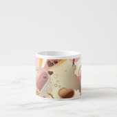 スタイルを作られたデザインの背景 エスプレッソカップ (正面)