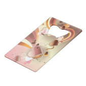 スタイルを作られたデザインの背景 クレジットカード栓抜き (正面アングル)