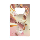 スタイルを作られたデザインの背景 クレジットカード栓抜き (裏面)