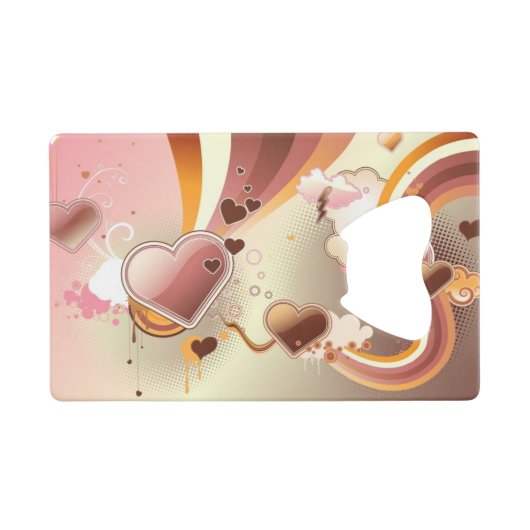 スタイルを作られたデザインの背景 クレジットカード栓抜き (正面(横))