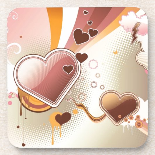 スタイルを作られたデザインの背景 コースター (正面)