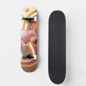 スタイルを作られたデザインの背景 スケートボード (正面)