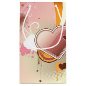 スタイルを作られたデザインの背景 スモールペーパーバッグ (裏面)