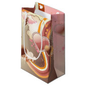 スタイルを作られたデザインの背景 スモールペーパーバッグ (正面アングル)