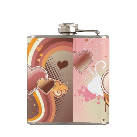 スタイルを作られたデザインの背景 フラスク (裏面)