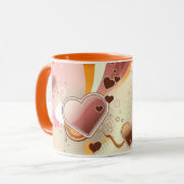 スタイルを作られたデザインの背景 マグカップ (正面左)