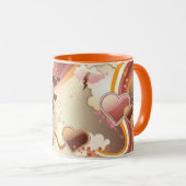 スタイルを作られたデザインの背景 マグカップ (正面右)