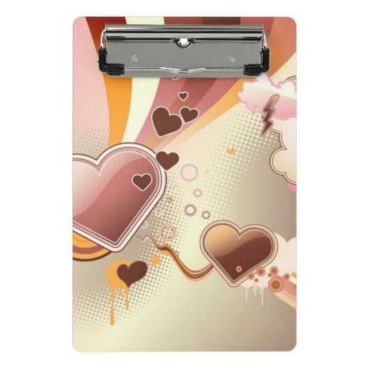 スタイルを作られたデザインの背景 ミニクリップボード (正面)