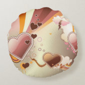 スタイルを作られたデザインの背景 ラウンドクッション (裏面)