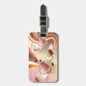 スタイルを作られたデザインの背景 ラゲッジタグ (正面縦)