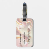 スタイルを作られたデザインの背景 ラゲッジタグ (裏面縦)