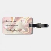 スタイルを作られたデザインの背景 ラゲッジタグ (裏面横)