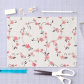 スタイルを作られた春が付いている水彩画の継ぎ目が無いパターン 薄葉紙 (クラフト)