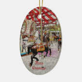 スタイルを作られるメリーゴーランドのオーナメントのヴィンテージ セラミックオーナメント (左)